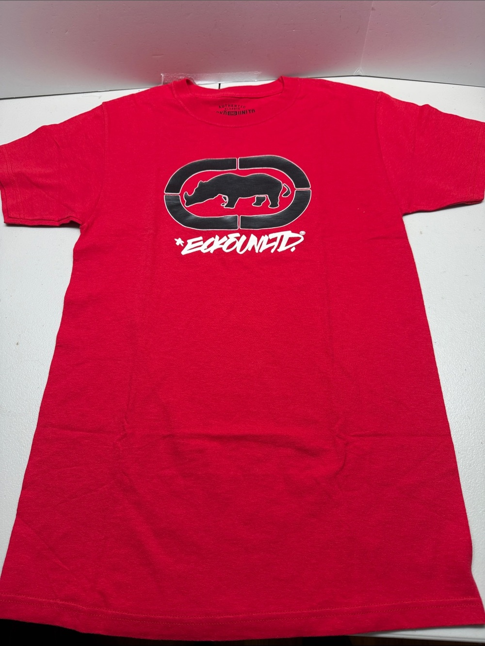 Ecko Unlimited Red Short-Sleeve Graphic Tee with Black & White Logo. NWOT
